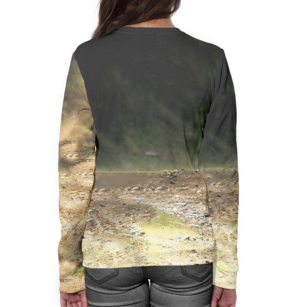 Женский свитшот с изображением Квадроцикл цвета Белый