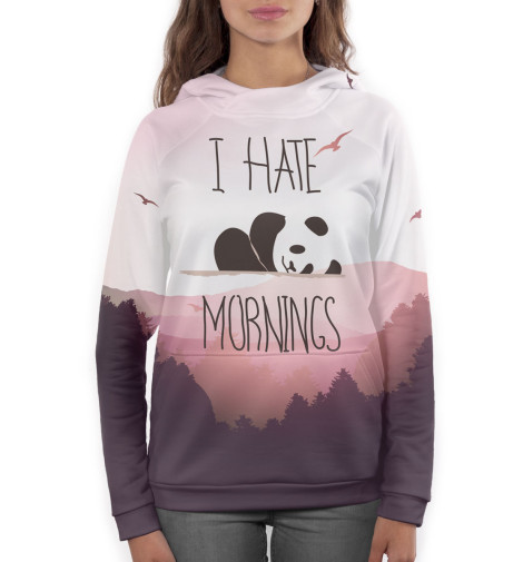 

Худи Print Bar, Белый, I Hate Mornings