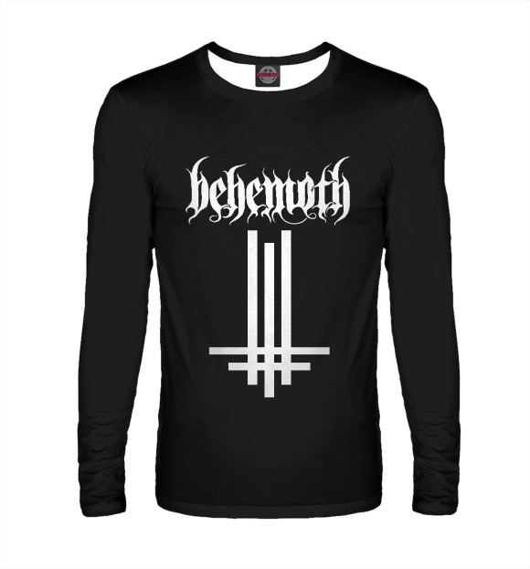 Мужской лонгслив с изображением Behemoth цвета Белый