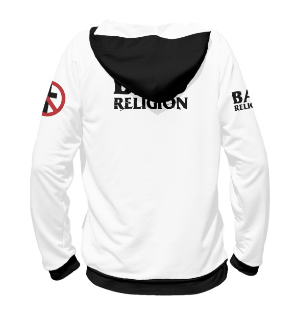 Мужское худи с изображением Bad Religion (WHITE) цвета Белый