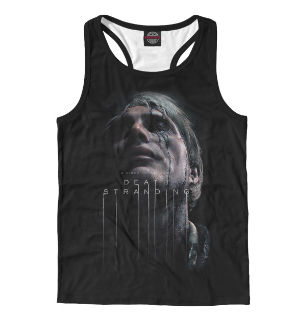Мужская майка-борцовка с изображением Death Stranding Kojima Productions цвета Белый