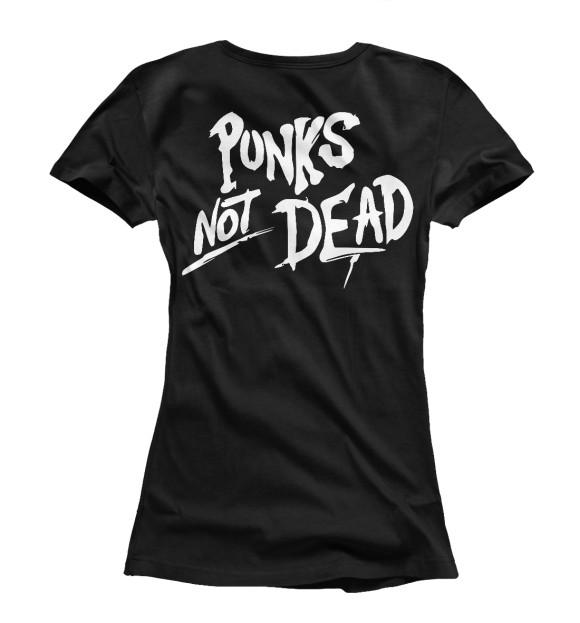 Футболка для девочек с изображением Punk's Not Dead цвета Белый
