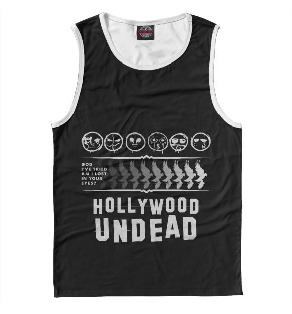 Майка для мальчика с притом Hollywood Undead Paradise Lost цвета Белый Майка для мальчика с изображением Hollywood Undead Paradise Lost цвета Белый