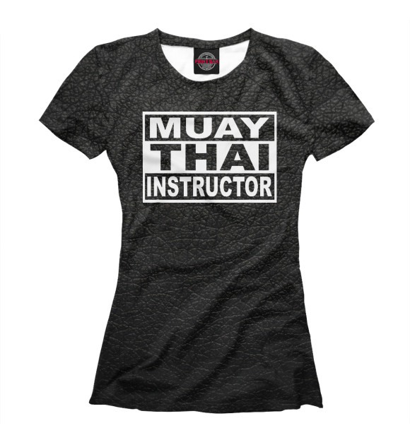 Футболка для девочек с изображением Muay Thai Instructor цвета Белый