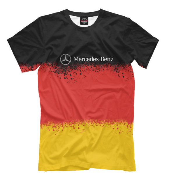 Мужская футболка с изображением Mercedes-Benz Germany цвета Белый