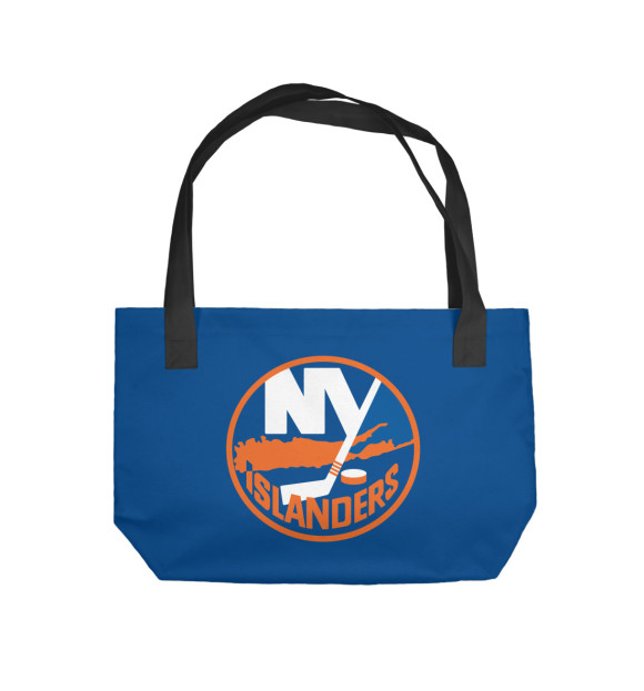 Пляжная сумка с изображением Нью-Йорк Айлендерс (форма) цвета 