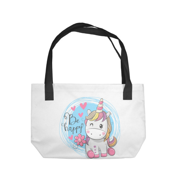 Пляжная сумка с изображением Единорог цвета 