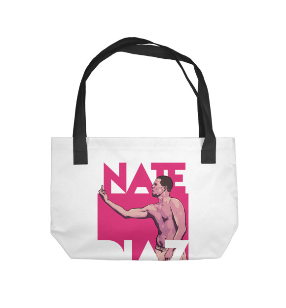 Пляжная сумка с изображением Нейт Диас цвета 