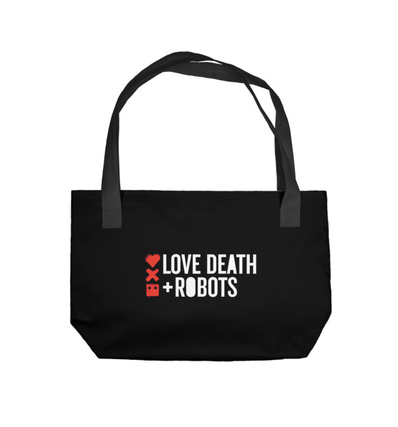 Пляжная сумка с изображением Любовь, смерть и роботы цвета 