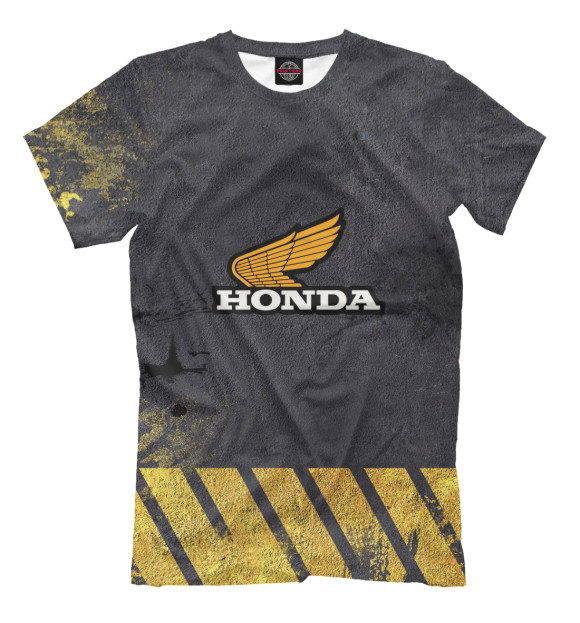 Мужская футболка с изображением Honda цвета Молочно-белый