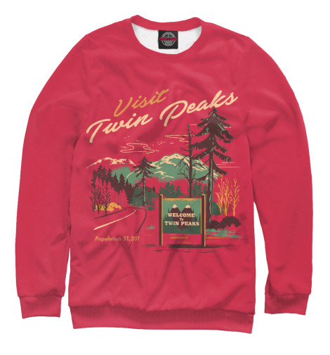 

Свитшоты Print Bar, Белый, Visit Twin Peaks