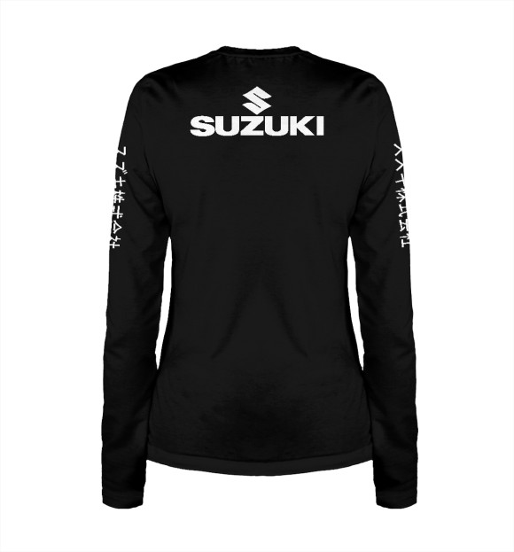 Женский лонгслив с изображением Suzuki цвета Белый