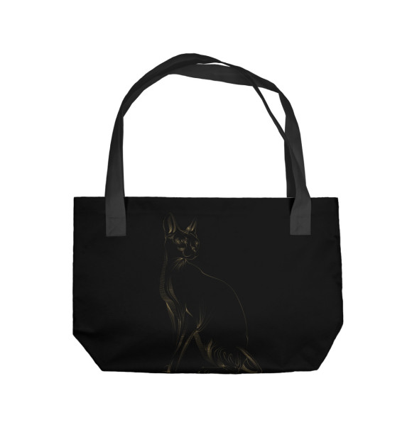 Пляжная сумка с изображением Golden sphinx цвета 