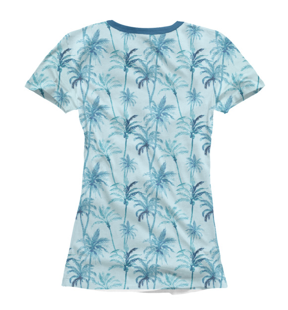 Женская футболка с изображением Пальмовый лес цвета Белый