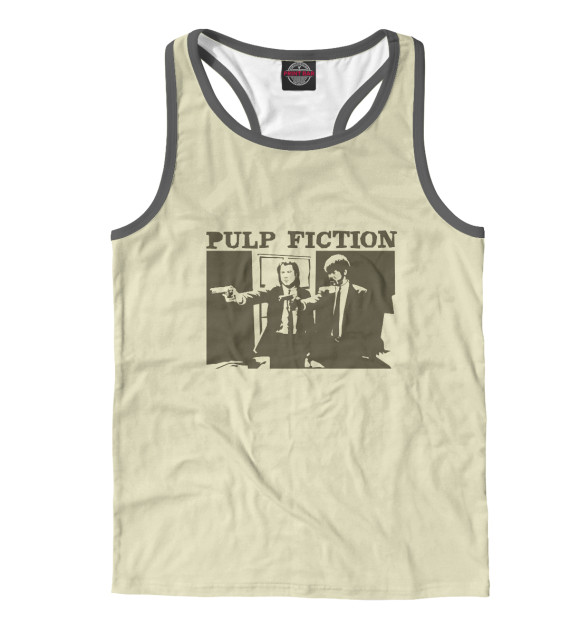 Мужская майка-борцовка с изображением Pulp Fiction цвета Белый