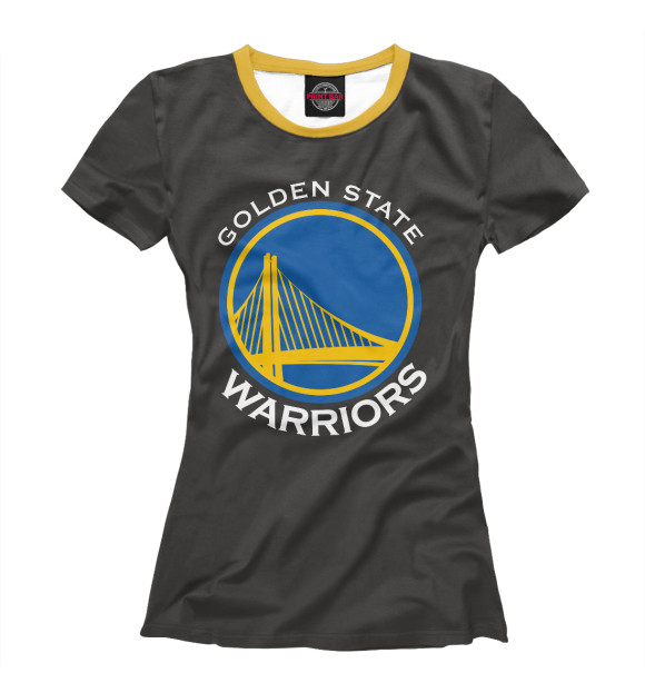 Женская футболка с изображением Golden State Warriors Black цвета Белый