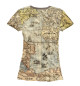Женская футболка Древняя карта мира, Тихий океан