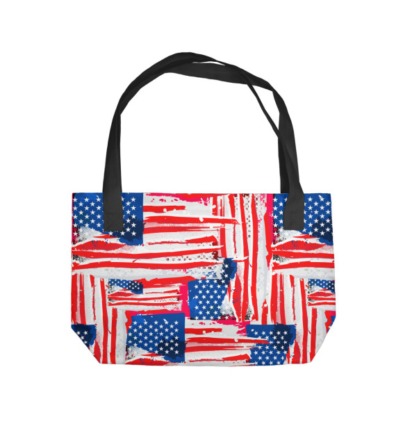 Пляжная сумка с изображением Флаг США Американский стиль цвета 