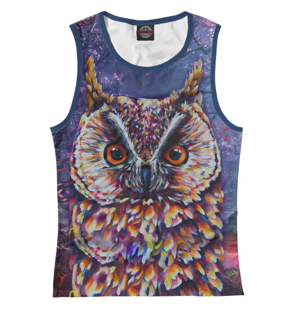 Майка для девочки с изображением Сова цвета Белый