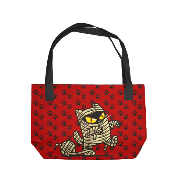 Пляжная сумка с изображением Кот мумия цвета 