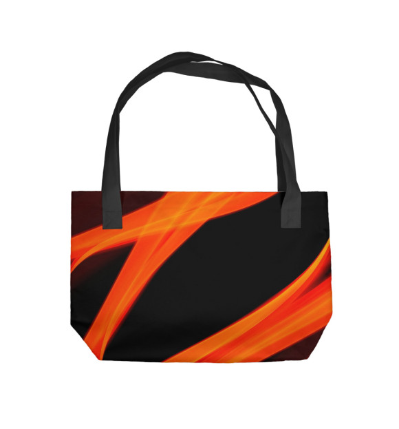 Пляжная сумка с изображением Полосы огня цвета 
