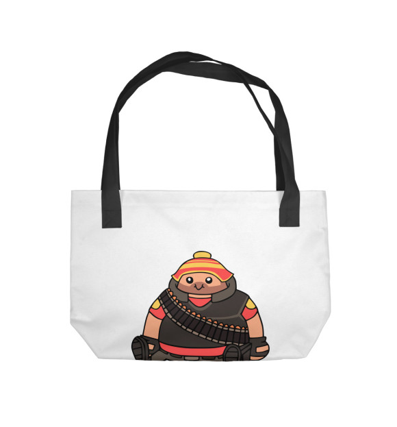 Пляжная сумка с притом Меленький Хеви цвета  Пляжная сумка с изображением Меленький Хеви цвета