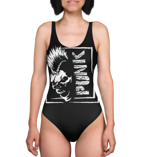 Купальник-боди с притом Punk цвета  Купальник-боди с изображением Punk цвета