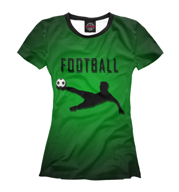 Футболка для девочек с изображением Football цвета Белый
