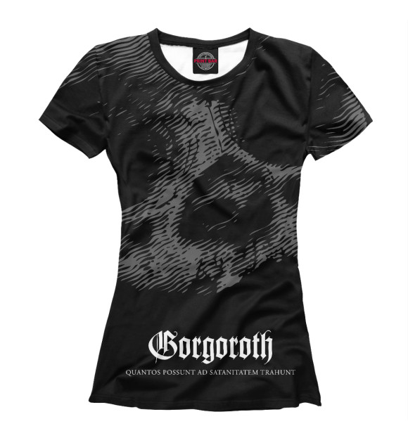 Футболка для девочек с изображением Gorgoroth цвета Белый