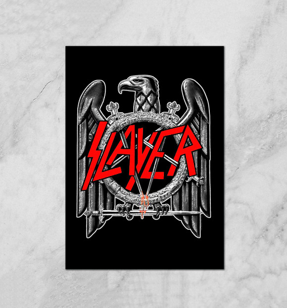 Плакат с притом Slayer цвета Белый Плакат с изображением Slayer цвета Белый