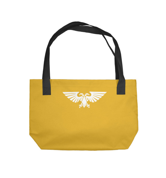 Пляжная сумка с изображением Imperium of Man  yellow цвета 