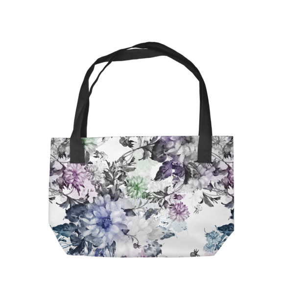 Пляжная сумка с изображением Садовые цветы цвета 