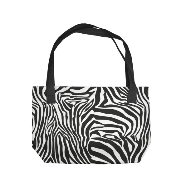 Пляжная сумка с изображением Полосы зебры цвета 