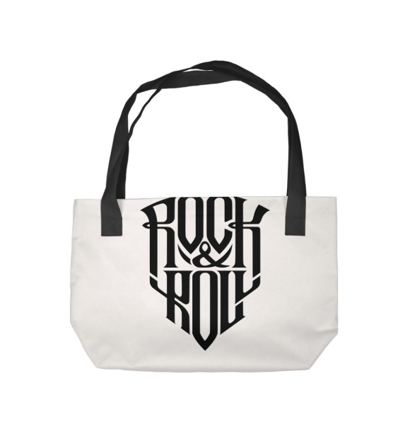 Пляжная сумка с изображением Рок-н-ролл цвета 