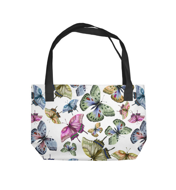 Пляжная сумка с изображением Бабочки цвета 
