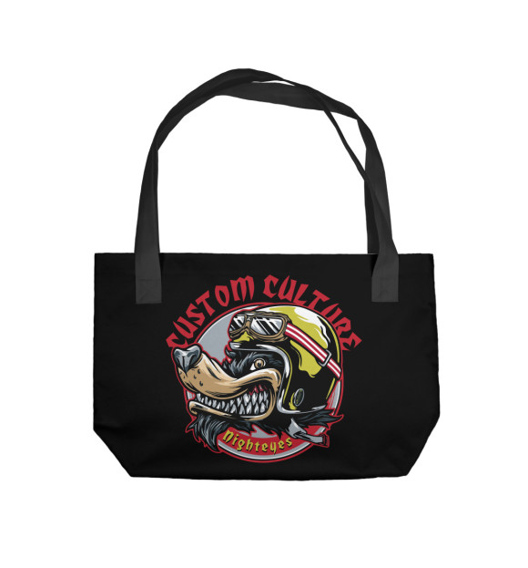 Пляжная сумка с изображением Сustom culture цвета 