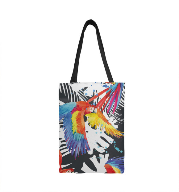 Сумка-шоппер с изображением Попугаи ара цвета 