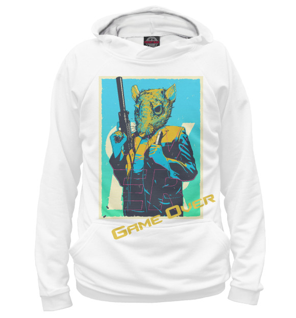 Женское худи с изображением Hotline Miami 2 цвета Белый