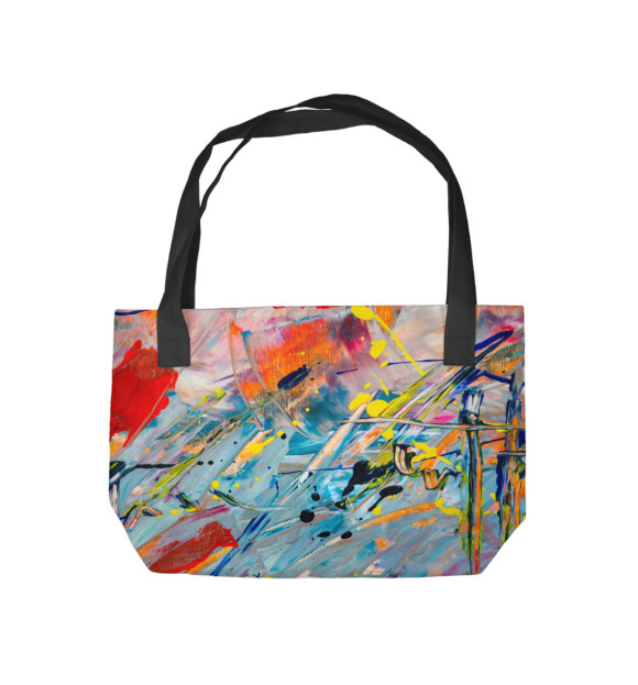 Пляжная сумка с изображением Живопись цвета 