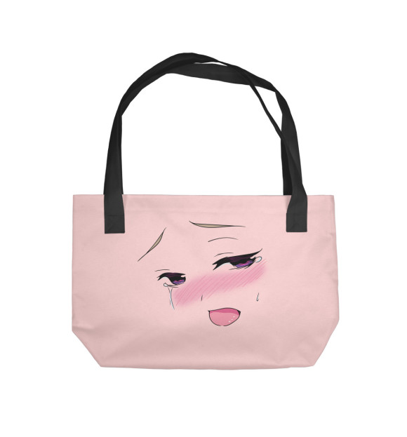 Пляжная сумка с изображением Ahegao цвета 