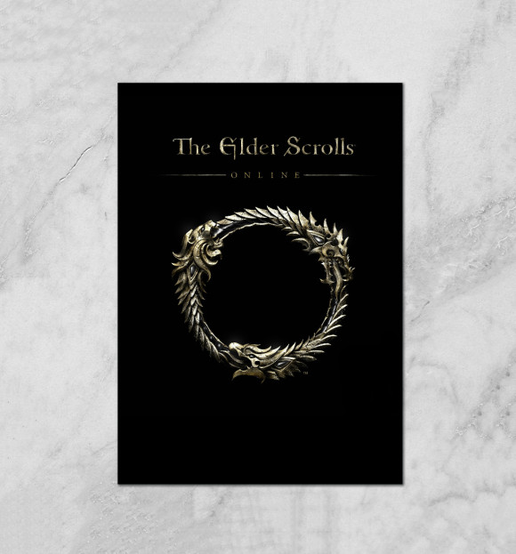 Плакат с изображением The Elder Scrolls цвета Белый