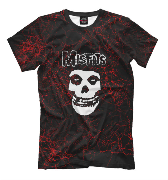 Мужская футболка с изображением The Misfits цвета Черный