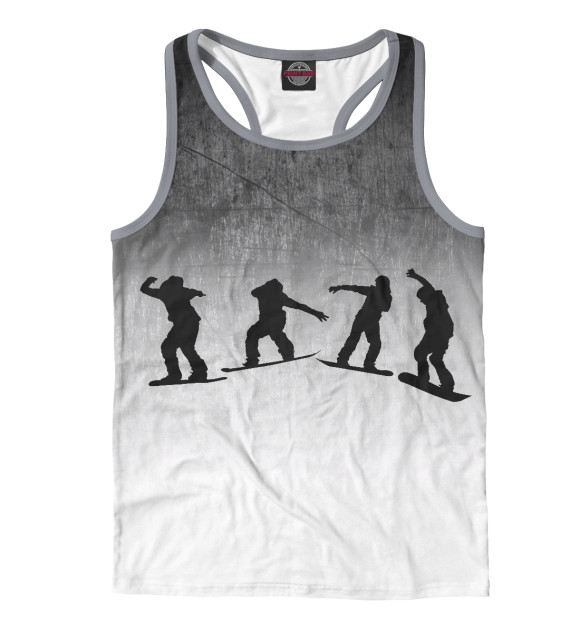 Мужская майка-борцовка с изображением Последовательность цвета Белый