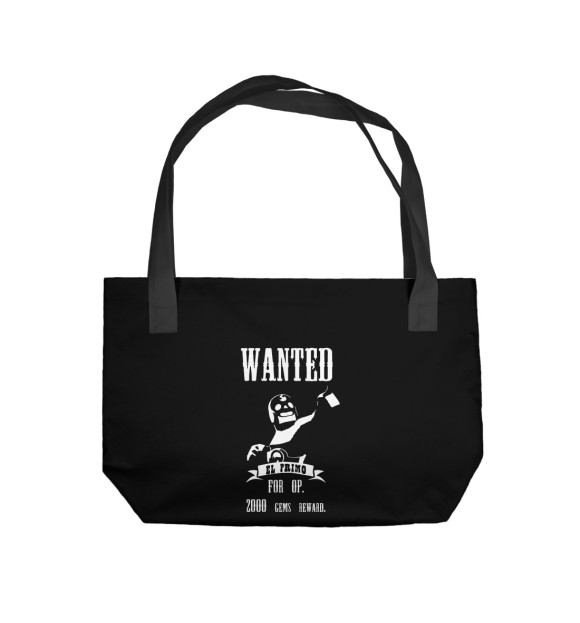 Пляжная сумка с изображением Wanted ei Primo цвета 