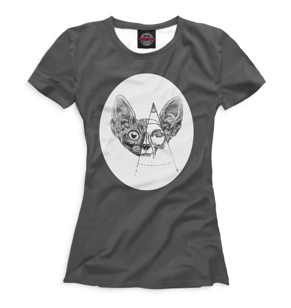 Футболка для девочек с изображением Сфинкс цвета Белый