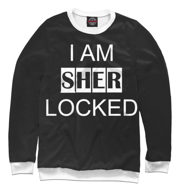 Свитшот для мальчиков с изображением I am Sherlocked цвета Белый