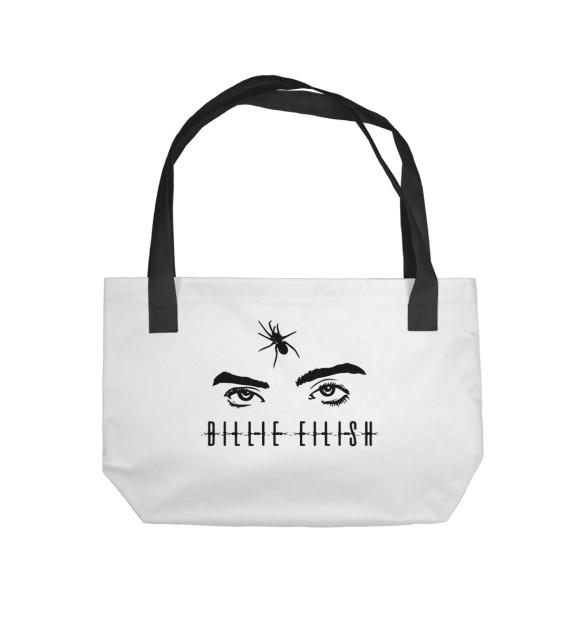 Пляжная сумка с изображением Billie Eilish цвета 