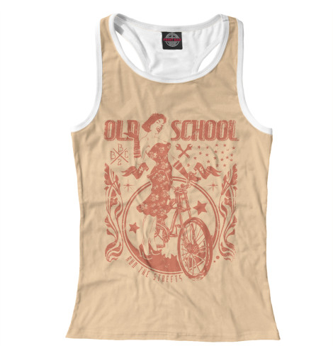 

Майки борцовки Print Bar, Белый, Old School Lady