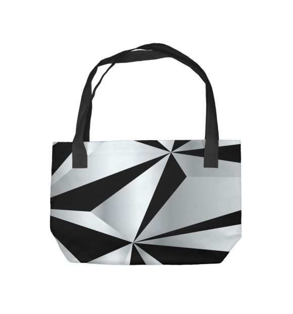 Пляжная сумка с изображением Silver&black цвета 