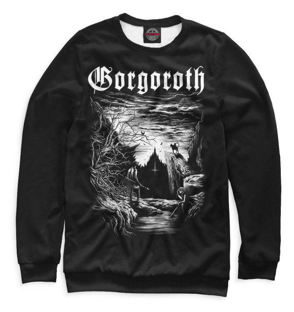 Мужской свитшот с изображением Gorgoroth цвета Белый